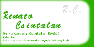 renato csintalan business card